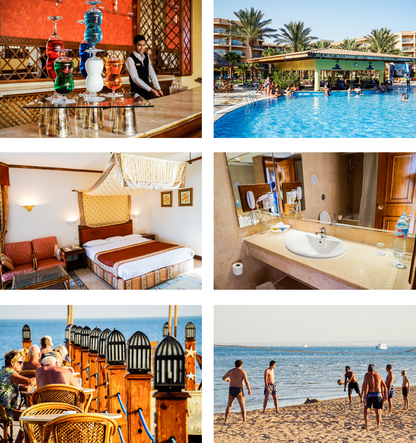 Bar, Pool, Wohnbeispiel, Sea Star Restaurant & Beachvolleyball im Siva Grand Beach Hurghada  